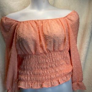 Salmon top elastic top and waist XL